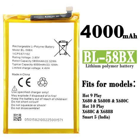 แบตเตอร Battery Infinix Hot X B Hot Hot Lite Smart BL FX พรอมเครองมอ รบ
