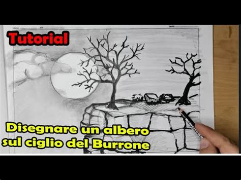 Disegno Un Albero Sul Ciglio Del Burrone Con La Luna Tutorial YouTube