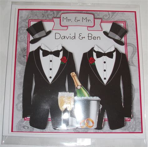 Gay Wedding Card Mr And Mr Wedding Card Same Sex Wedding Card Etsy