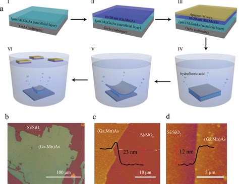 A Schematic Illustrations Of Peeling Off Nanometer Thick Ga Mn As