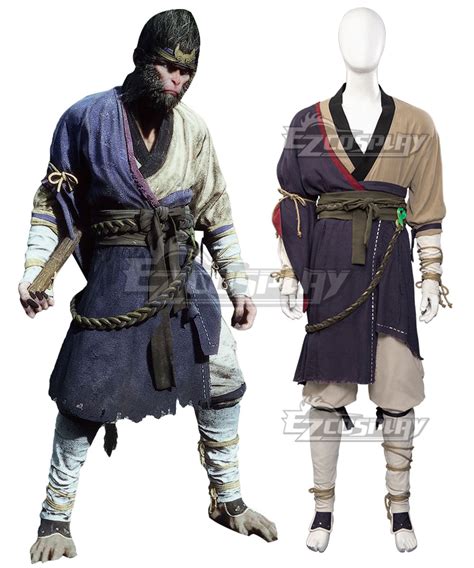 Black Myth Wukong Pilgrims Garb Sun Wukong Cosplay Costume
