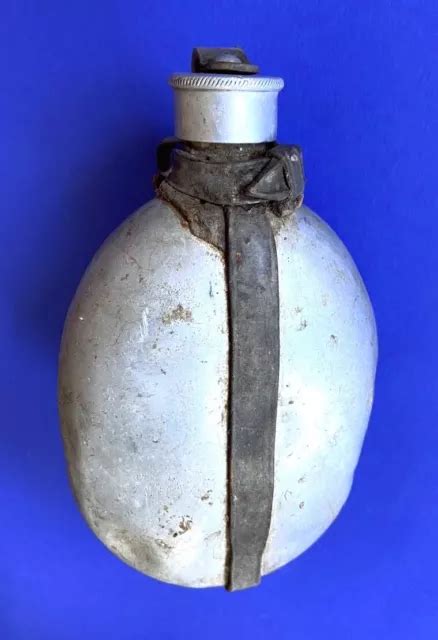 ANCIENNE BIDON Gourde En Aluminium Militaria Bidon Empire Fermeture