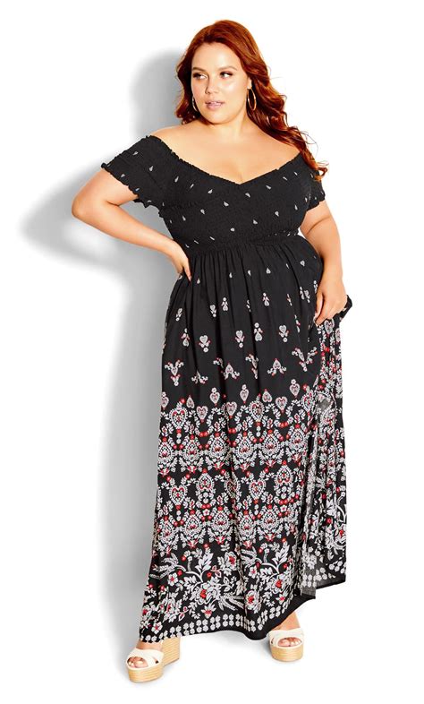 Shirred Sun Black Maxi Dress Evans