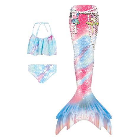 Gunia Teen Girl Swimsuit Piece Bathing Suits Bikini Fish Tail Set