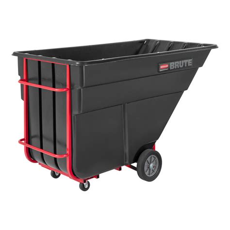 Rubbermaid Fg Bla Brute Black Cubic Yard Tilt Truck Trash