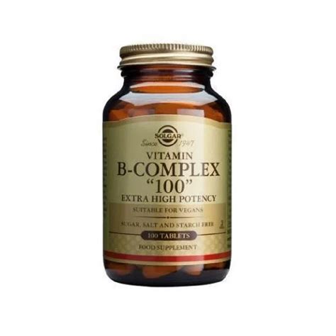 Solgar B-Complex 100, 100 vegetable capsules - c-pharmacy