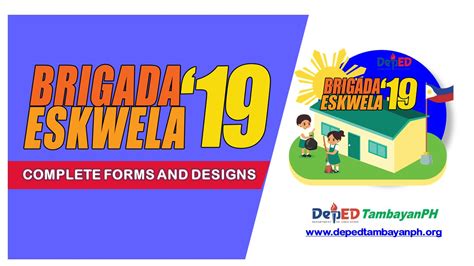 Brigada Eskwela 2019 Forms And Official Designs Deped Tambayan