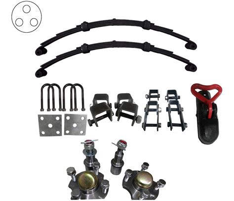 Feixes Molas 4 Lâm 70cm Kit Suspensão Completo 500kg