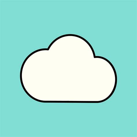 Cloud, line art illustration vector | Free Vector Illustration - rawpixel