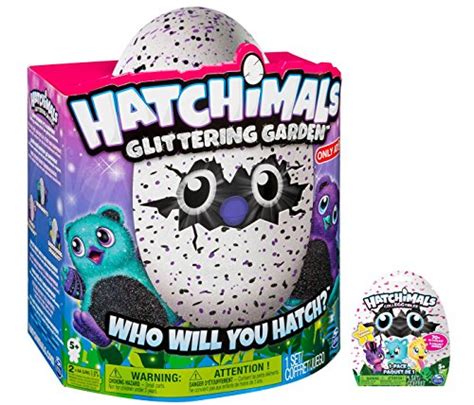 Hatchimal Glittering Garden purple/black Bearakeet with CollEGGtible ...