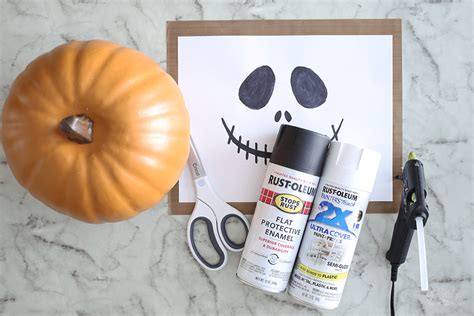 How To Make A Jack Skellington Pumpkin With Hot Glue Michelle S Party