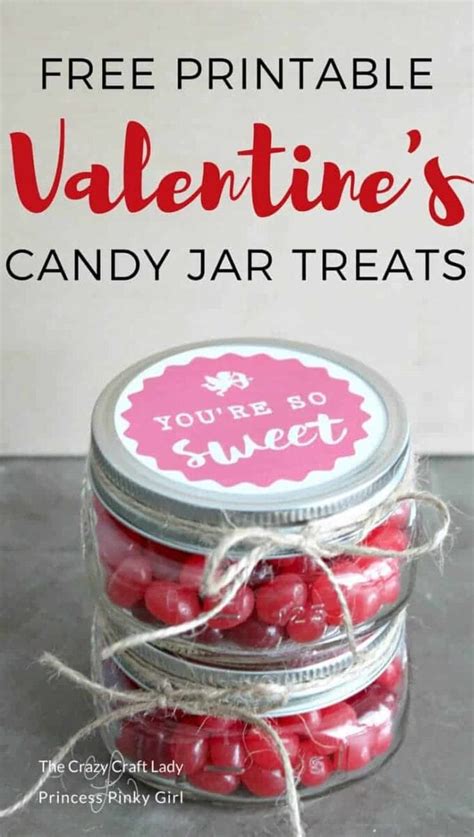 Valentine Candy Mason Jars Princess Pinky Girl