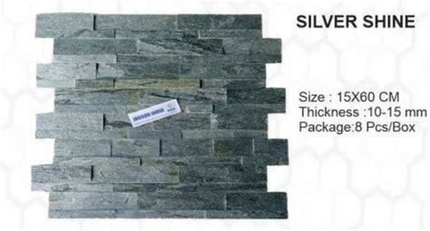 Grey Silver Shine Stone Cladding Packaging Type Corrugated Box Size