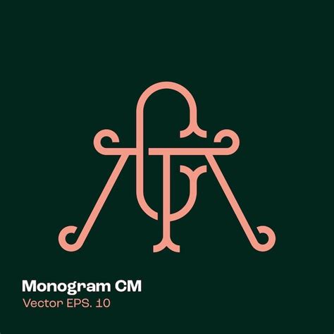 Premium Vector Monogram Logo Cm
