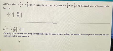 Solved Let F X Sinx −2π≤x≤2π G X Cosx 0≤x≤π And