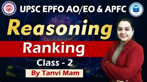 Upsc Epfo Ao Eo Apfc Reasoning Class Ranking Epfo