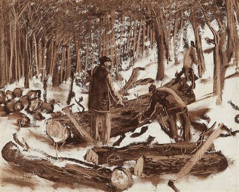 Gathering Firewood By George Campbell Rha Rha