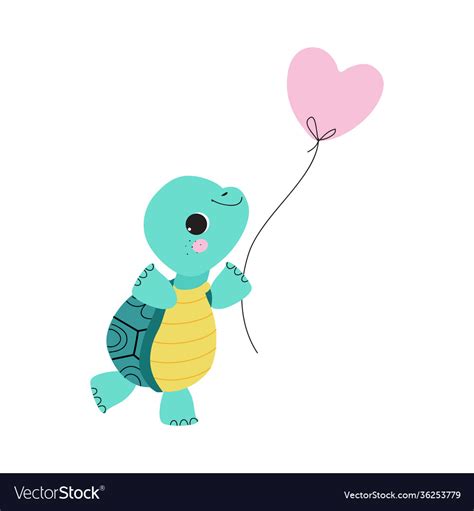 Cute Turtle Cartoon Love