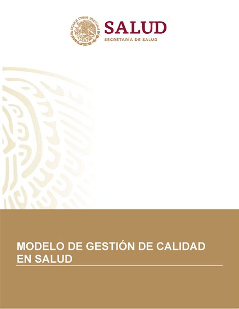 Modelo de Gestion de Calidad S 2021 MODELO DE GESTIÓN DE CALIDAD EN