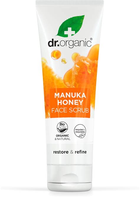 Dr Organic Manuka Honey Face Scrub Exfoliating Dry Skin Mens Womens