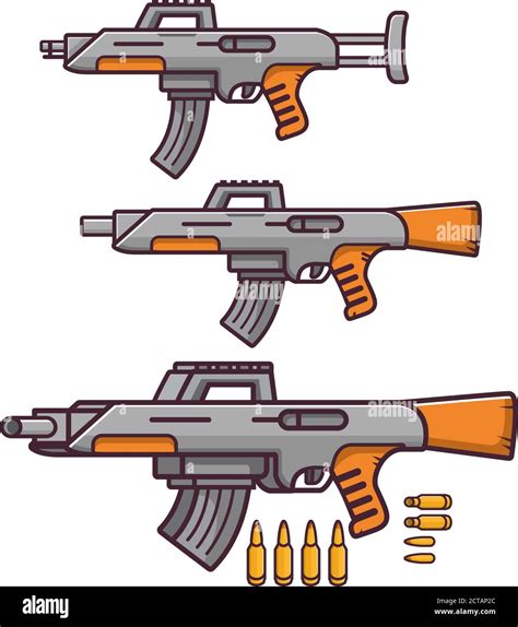 Schusswaffen Silhouette Stock Vektorgrafiken Kaufen Seite Alamy