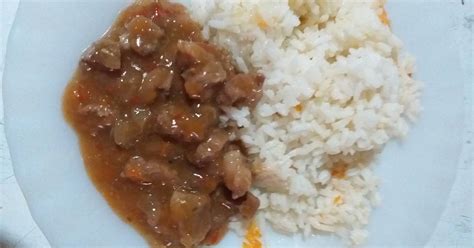 Arroz Con Carne Al Jugo Receta De Lila Cookpad