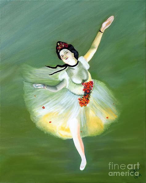 Degas Ballerina Painting by Victor Campuzano