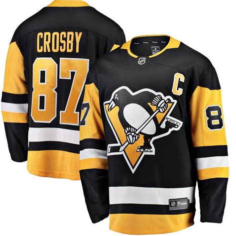 Men's Pittsburgh Penguins Sidney Crosby Fanatics Branded Black ...