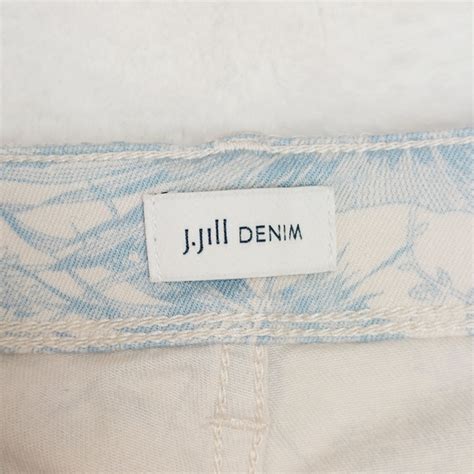 J Jill Jeans J Jill Denim Authentic Fit Slim Ankle Blue Tropical