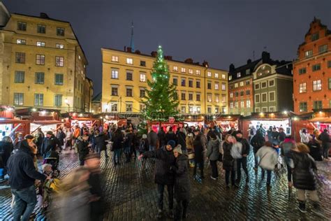 Christmas Fair In Stockholm, Sweden Stock Photo - Image of outdoor ...