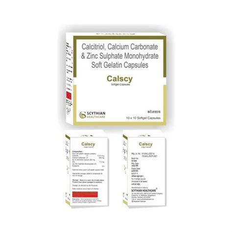 Calcitriol Calcium Carbonate And Zinc Sulphate Monohydrate Soft Gelatin