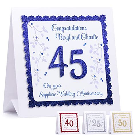 Personalised Sapphire Wedding Anniversary Card For Wife 3d Luxury