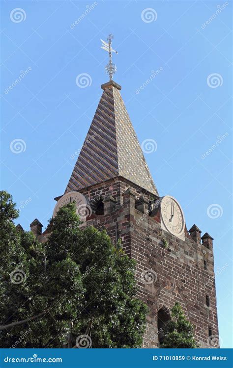 Aguja De La Catedral De Funchal En Madeira Imagen De Archivo Imagen