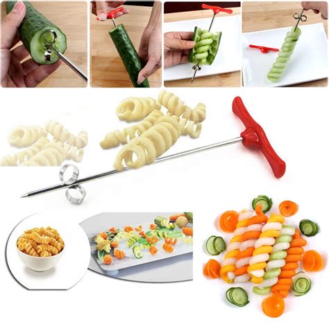 New Vegetables Spiral Knife Carving Tool Potato Carrot Cucumber Salad