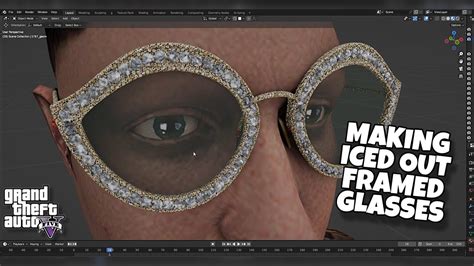 Making A Iced Out Glasses And Bracelet Set In Gta 5 Rp Fivem Blender Gta 3d Modeling Youtube