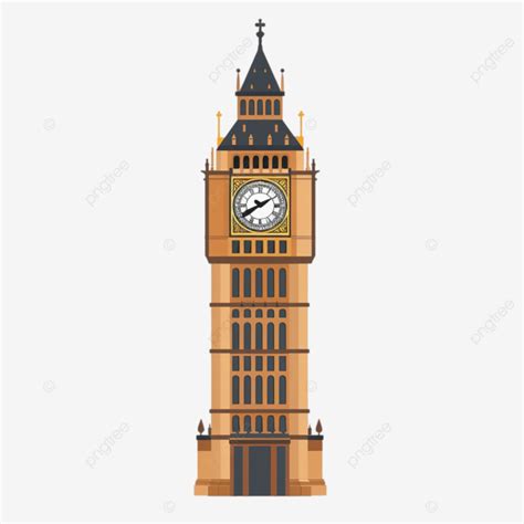 Flat Modern Big Ben London Landmark London City Travel Png