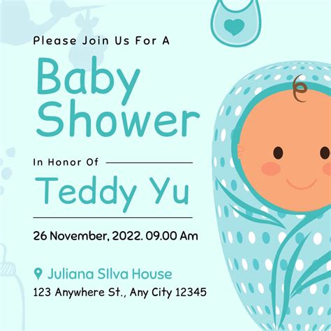 Page 4 Free Custom Printable Baby Shower Invitation Templates Canva