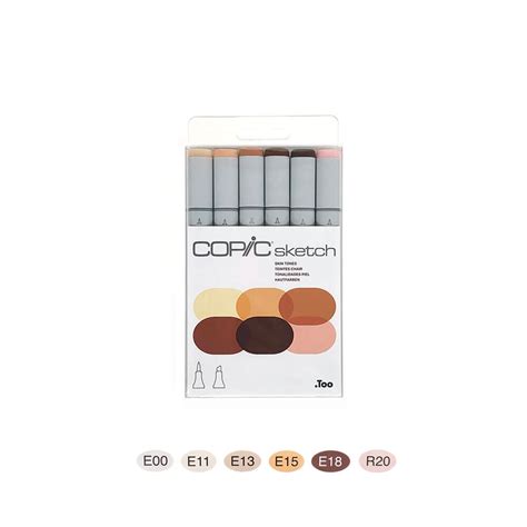 Copic Sketch Set 6 Skin Tones – Melbourne Artists' Supplies