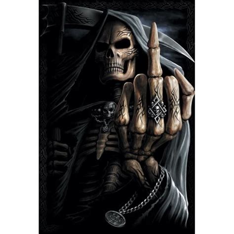 Spiral Doigt D Honneur 61x91 5cm AFFICHE POSTER Grim Reaper