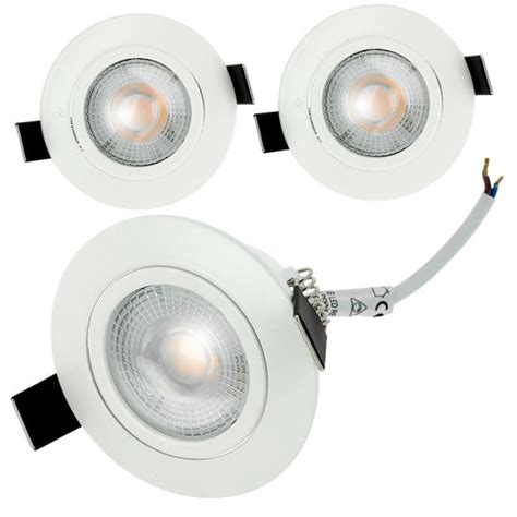 3 Spots Encastrables Led Orientable 5w Dimmable Eq 40w