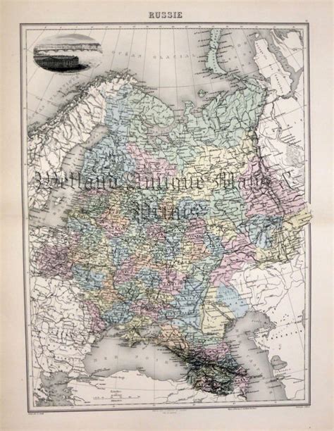 Russie Russia By Jean Migeon C Welland Antique Maps