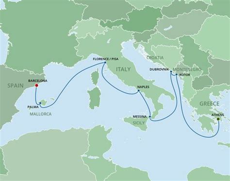 Cruises from Athens to Barcelona - 2024-2026 Seasons