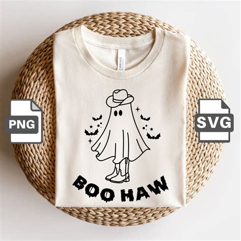 Boo Haw Svg Boo Haw Png Ghost Svg Cowboy Ghost Svg Etsy Israel