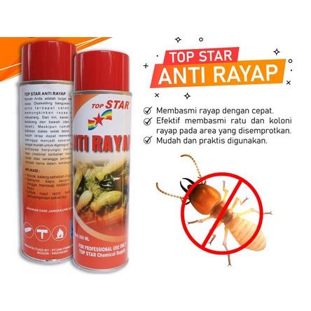 Jual Obat Anti Rayap Semprot Spray Cairan Pembasmi Rayap Top Star 500ml