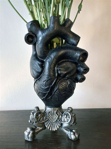 Black Anatomical Heart Vase · Lesquelet · Online Store Powered By Storenvy