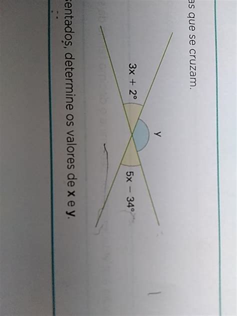 Na Figura Temos Duas Retas Que Se Cruzam Base Nos Valores