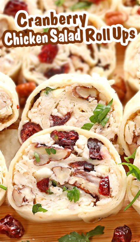 Cranberry Pecan Chicken Salad Roll Ups Sugar Apron