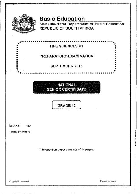 Agricultural Sciences Preparatory Exam Paper 1 7
