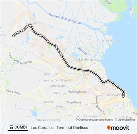 Ruta Combi Horarios Paradas Y Mapas Los Cardales Actualizado