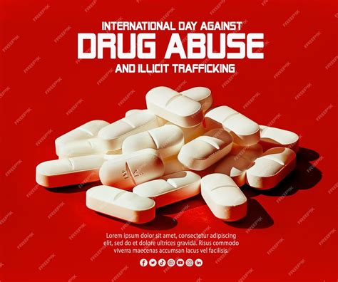 Premium Psd International Day Against Drug Abuse And Illicit Trafficking Poster Design